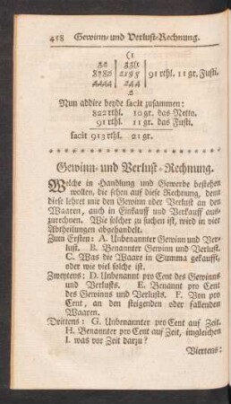 Gewinn und Verlust-Rechnung