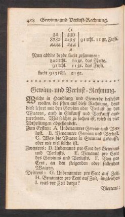 Gewinn und Verlust-Rechnung