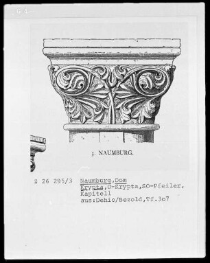 Naumburger Dom: Kapitell des südöstlichen Pfeilers in der Krypta