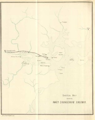 Sketch map showing Amoy-Changchow railway