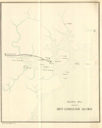 Sketch map showing Amoy-Changchow railway