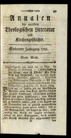 Vierte Woche