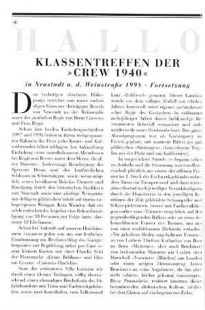 Klassentreffen der "Crew 1940"