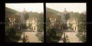Blick auf Brunnehalle, Torturm und Ruprechtsbau, Heidelberger Schloss