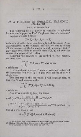 On a theorem in spherical harmonic analysis.