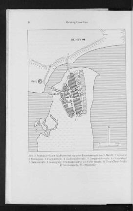 Abb. 2: Mittelalterlicher Stadtkern mit späteren Erweiterungen
