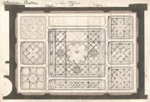 Gärtner, Friedrich von; München; Wittelsbacherpalast - Plafond im Tanzsaal (Ansicht)