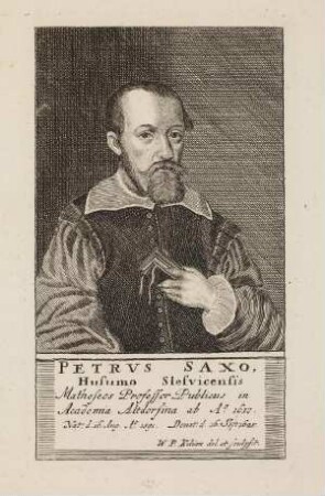 Bildnis von Peter Saxo (1591-1625)