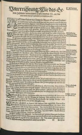 Unterrichtung: Wie das Gebew Hesekielis in den letzten Capit. von dem XL. an/ bis ans ende des Propheten zu verstehen sey.