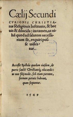 Christianae Religionis Institutio