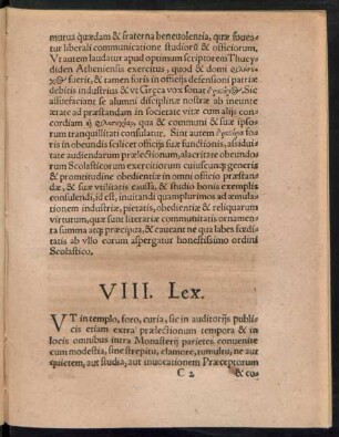 VIII. Lex.