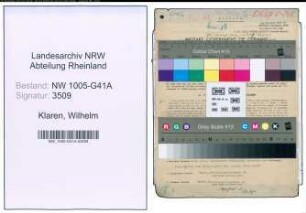 Entnazifizierung Wilhelm Klaren , geb. 01.05.1892 (Polizeibeamter)