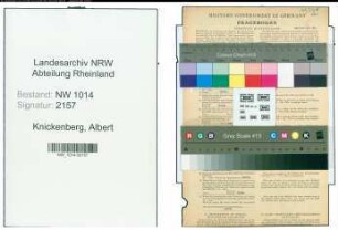 Entnazifizierung Albert Knickenberg , geb. 29.09.1903 (Ingenieur)