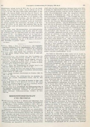 621-623 [Rezension] Wiedenmann, Ludwig, Mission und Eschatologie