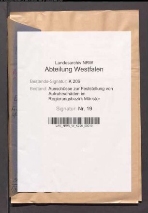 Schadenssache Fritz Falkenroth zu Gelsenkirchen
