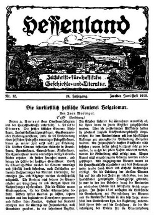 Nr. 12, Zweites Juni-Heft 1910