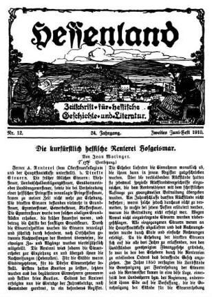 Nr. 12, Zweites Juni-Heft 1910