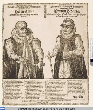 Herzog Julius und seine Gemahlin Hedwig von Braunschweig-Lüneburg