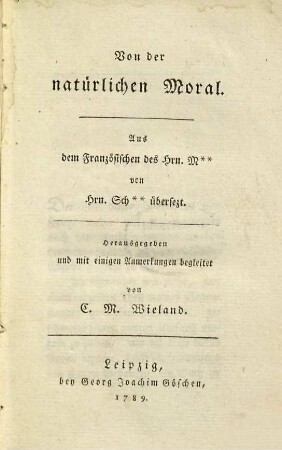Von der natürlichen Moral