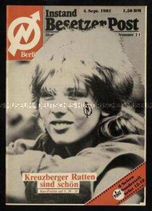 Zeitschrift der Berliner Hausbesetzerszene, 1. Jg. 1981, Nummer 21