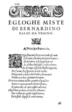 Egloghe Miste Di Bernardino Baldi Da Vrbino.