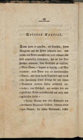Drittes Kapitel. - Viertes Kapitel.