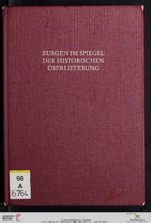Band 13: Oberrheinische Studien: Burgen im Spiegel der historischen Überlieferung