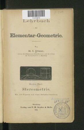 Teil 2: Stereometrie : mit 142 Figuren und einer Sammlung von 260 Aufgaben