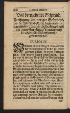 Das dreyzehende Gespräch