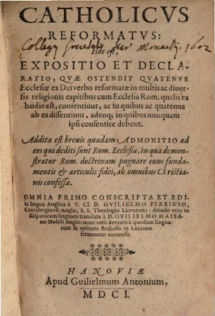 Catholicus reformatus