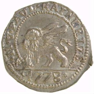 Münze, 5 Soldi, 1779