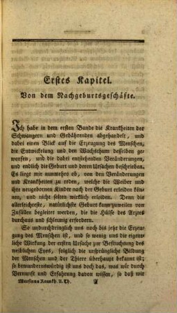 Abhandlung von den Krankheiten der Schwangern, Gebärenden, Wöchnerinnen und Säuglinge, 2