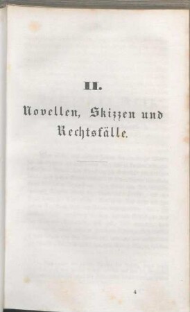 II. Novellen, Skizzen und Rechtsfälle.