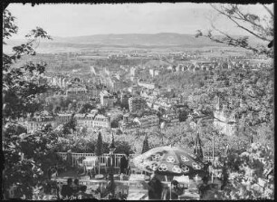 Karlsbad. Blick auf Karlsbad vom Café Hirschensprung