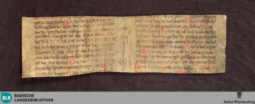 Gebet- und Andachtsbuch (u. a. ‚Zürcher Gebete‘), dt. (Fragment) - Cod. Donaueschingen B V 16