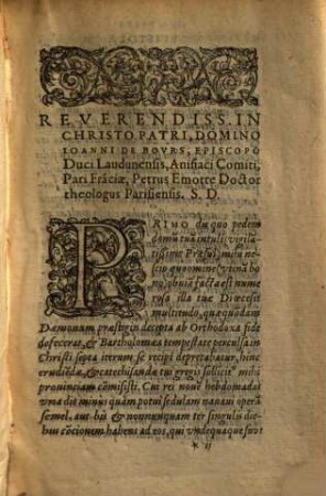 Catholica fidei professio primum utriusque testamenti : Deinde sanctissimorum patrum, qui primis duobus Ecclesiae saeculis flornerunt, testimoniis confirmata