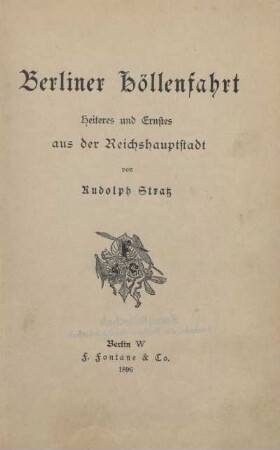 Berliner Höllenfahrt : Heiteres und Ernstes aus der Reichshauptstadt