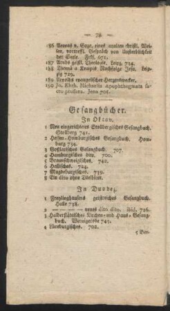 Gesangbücher