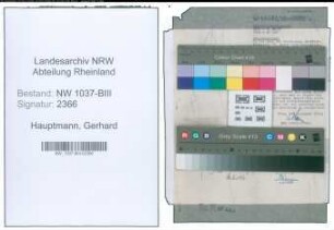 Entnazifizierung Gerhard Hauptmann , geb. 26.05.1911 (Kaufm.Angestellter)