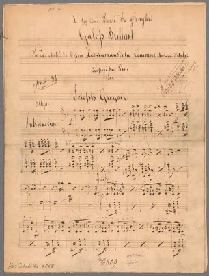 Galop Brillant sur Les Diamants de la couronne, Klavier, op. 31 - BSB Mus.Schott.Ha 6868