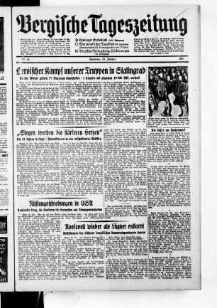Bergische Tageszeitung. 1941-1943
