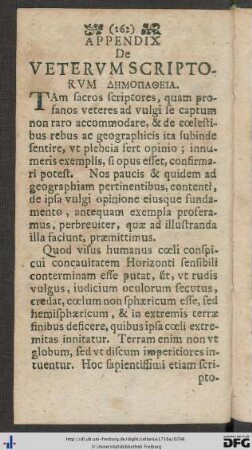 Appendix. De Veterum Scriptorum Demopatheia.