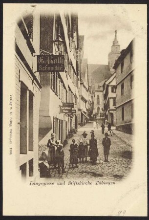 99, Langegasse und Stiftskirche Tübingen.