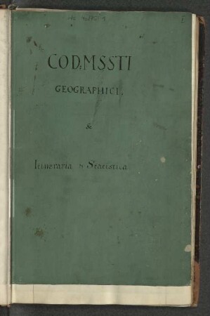 Cod: Mssti Geographici. & Itineraria & Statistica