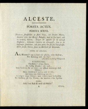 Första Acten.