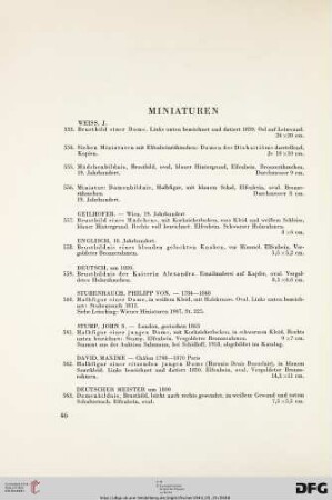 Miniaturen (Nr. 553-576)