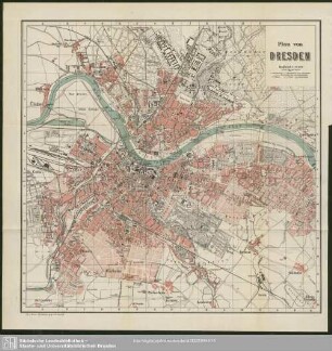 Plan von Dresden : Maßstab 1 : 25 000