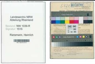 Entnazifizierung Heinrich Ransmann , geb. 03.03.1885 (Amtssekretaer)