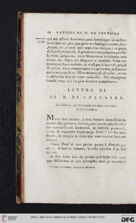 (Lettre XI - XX)