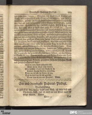 Ein und dreyßigste Paßions-Predigt.